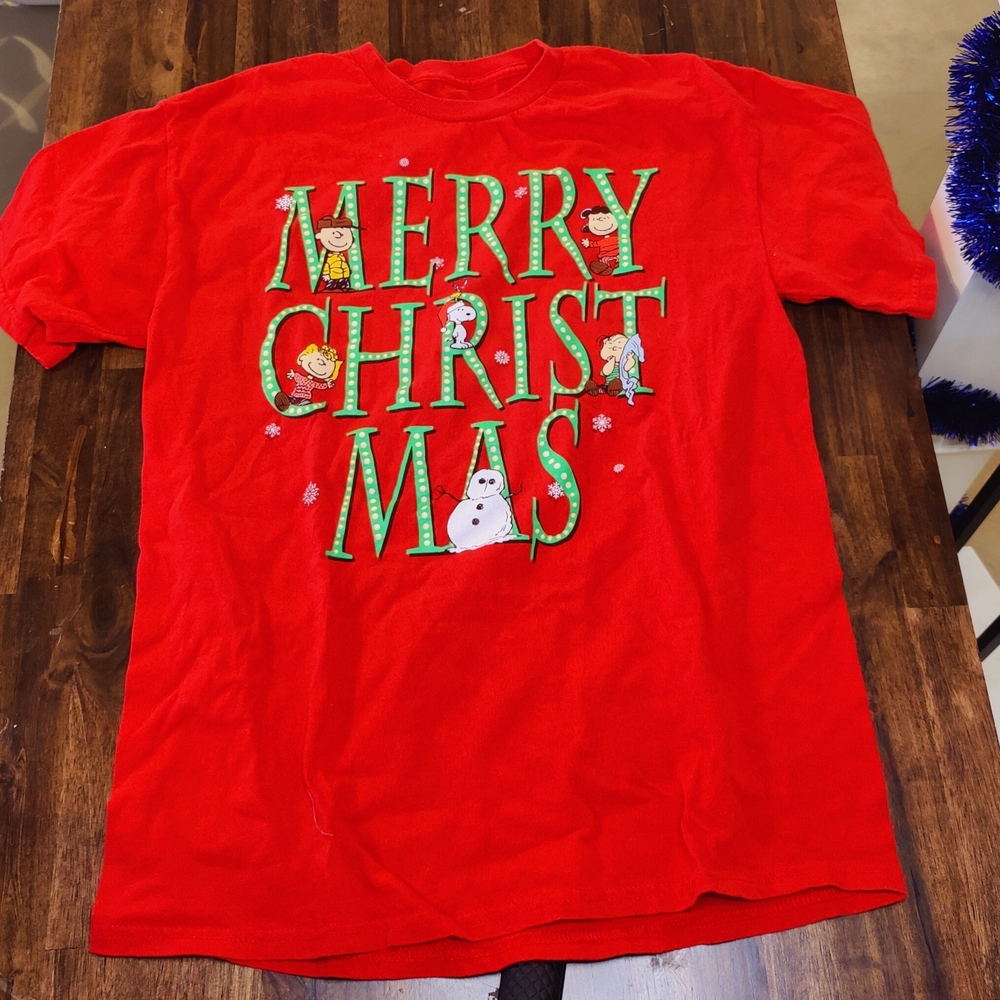 Peanuts Red Christmas Short Sleeve Tee